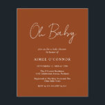 Convite para Chá de fraldas de outono de Pumpkin S<br><div class="desc">Um convite de chá de fraldas de orçamento colorido de abóbora moderno com um simples design com "Oh Baby" em uma tipografia de script de estilo rústico. Este elegante convite neutro de gênero com um layout minimalista é excelente para um chá de fraldas de outono/Halloween, quer você esteja tendo um...</div>