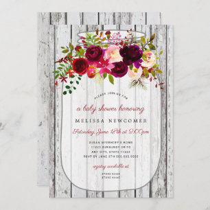 Convite para chá de fraldas de pedras de madeira r