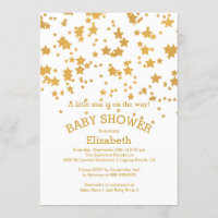 Convite para Chá de fraldas de Pequenas Estrelas c