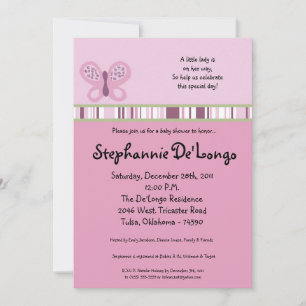 Convite para Chá de fraldas de Pluma de Açúcar 5 x