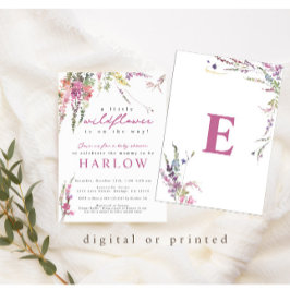 Convite para Chá de fraldas de primavera Wildflowe