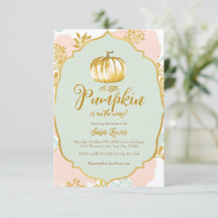 Convite para Chá de fraldas de Pumpkin de queda Do