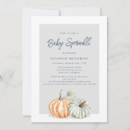 Convite para Chá de fraldas de Pumpkin Sprinkle