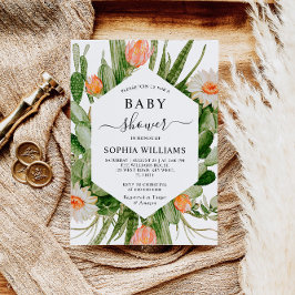 Convite para Chá de fraldas de Quadros de Flores d