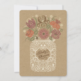 Convite para Chá de fraldas de queda de Jar Mason