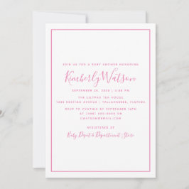 Convite para Chá de fraldas de Simplicidade | Cor 