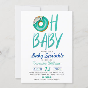 Convite para Chá de fraldas de Sprinkle de Bebê ro