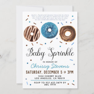 Convite para Chá de fraldas de Sprinkle de Bebê ro
