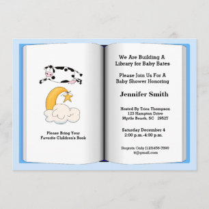 Convite para Chá de fraldas de Tema do Livro (Rap