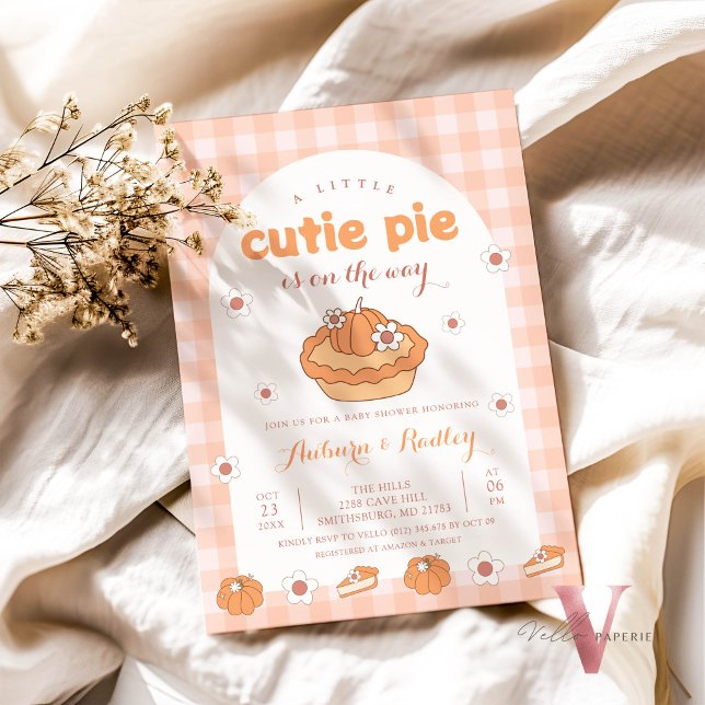 Convite para Chá de fraldas de torta de laranja (Criador carregado)