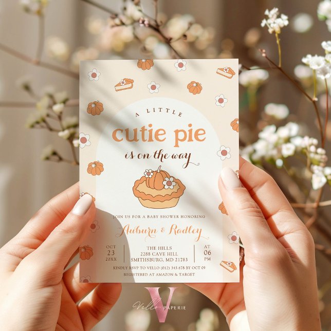 Convite para Chá de fraldas de torta de laranja (Criador carregado)