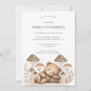 Convite para Chá de fraldas de Urso de Teddy