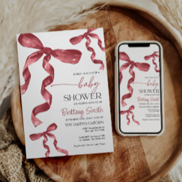 Convite para Chá de fraldas do Arco Coquette Burgu