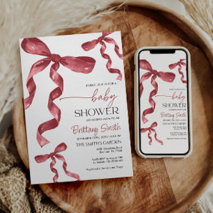 Convite para Chá de fraldas do Arco Coquette Burgu