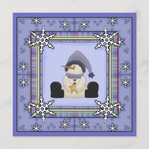 Convite para Chá de fraldas do Baby Boy Snowman