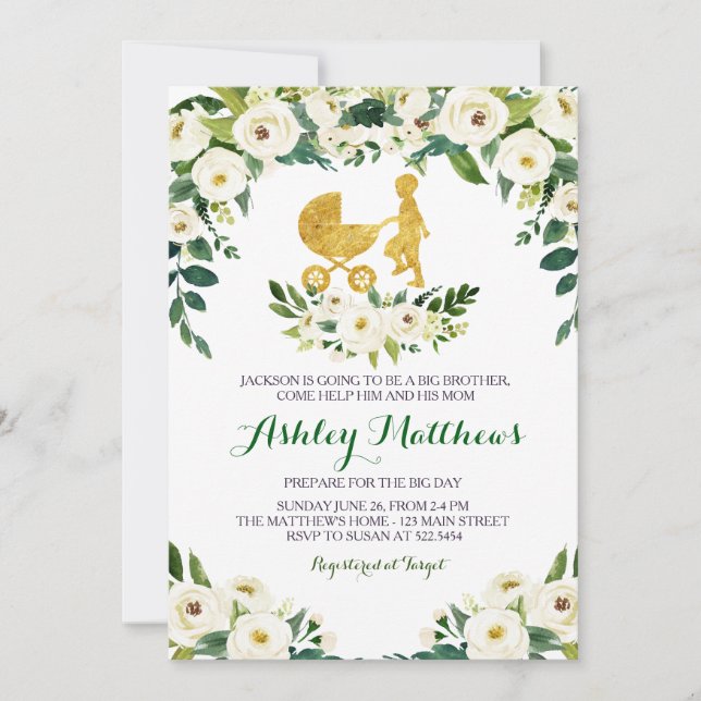 convite para chá de fraldas do Big Brother (Frente)