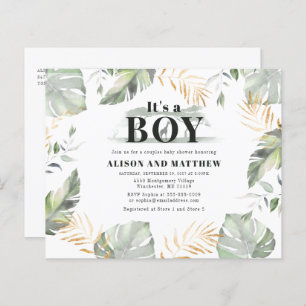 Convite para Chá de fraldas do Casal Safari Selva 