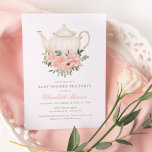 Convite para Chá de fraldas do Floral Tea Party<br><div class="desc">Convide amigos e família para compartilhar a alegria da sua chegada com este convite de chá de fraldas para a festa floral.</div>