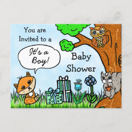 Convite para Chá de fraldas do Little Fox Boy