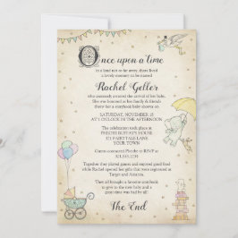 Convite para Chá de fraldas do Livro de Histórias