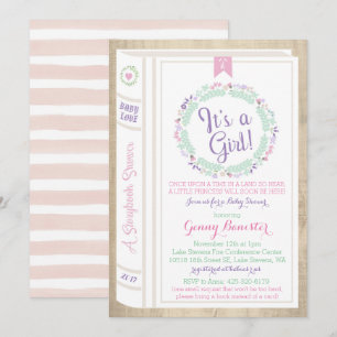 Convite para Chá de fraldas do Livro de Histórias