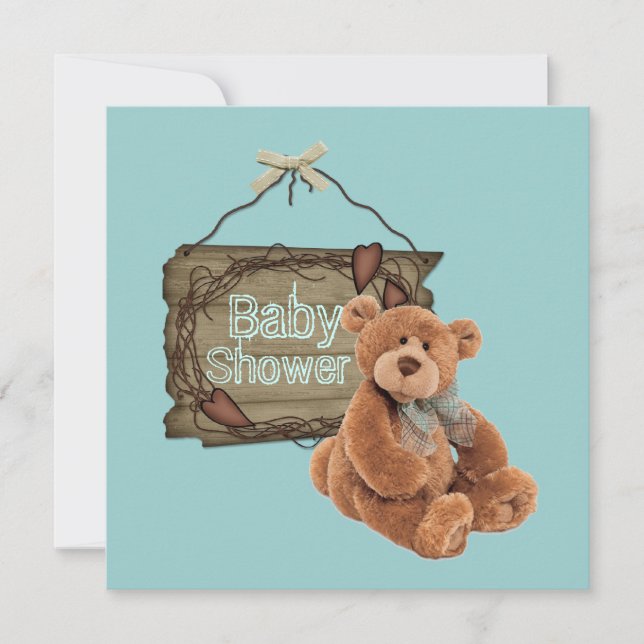 Convite para Chá de fraldas do Partido do Tea Vint (Frente)