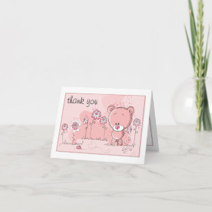 Convite para Chá de fraldas do Urso de Teddy - Ros