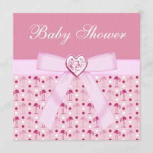 Convite para Chá de fraldas do Wonderland Flamingo