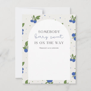 Convite para chá de fraldas doce Berry