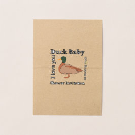Convite para Chá de fraldas Duck