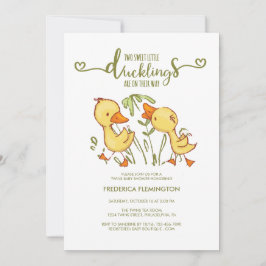 Convite para Chá de fraldas Duckins Twins