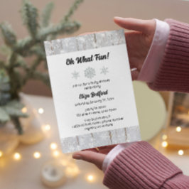 Convite para Chá de fraldas Elegante Snowflake