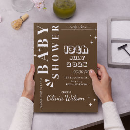 Convite para Chá de fraldas Elegante Twinkle Littl