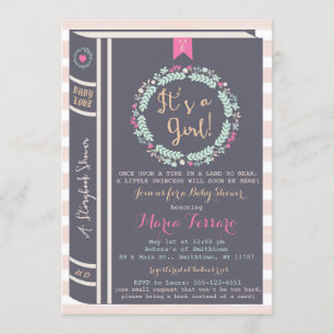 Convite para Chá de fraldas Fairytale Storybook