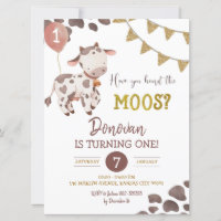 Convite para Chá de fraldas Fazenda de Vaca