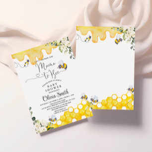 Convite para Chá de fraldas Floral de Mama