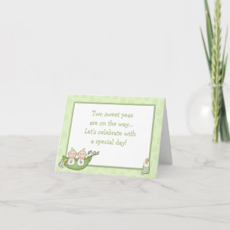 Convite para Chá de fraldas gêmeos