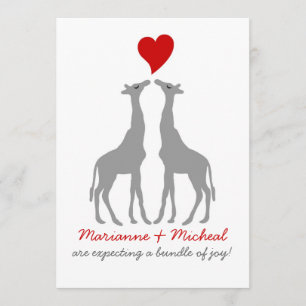 Convite para Chá de fraldas Giraffe