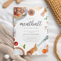 Convite para Chá de fraldas italiano Meatball