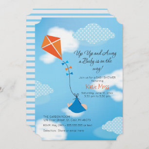 Convite para Chá de fraldas Kite