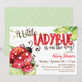 Convite para Chá de fraldas Ladybug, Menina