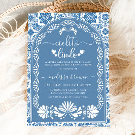 Convite para Chá de fraldas Lindo Cielito Azul
