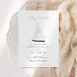 Convite para Chá de fraldas Náutico para Cadeias N