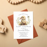 Convite para Chá de fraldas páscoa de coelhinho de