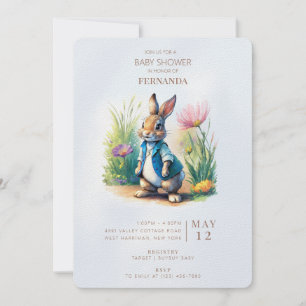 Convite para Chá de fraldas Peter Rabbit