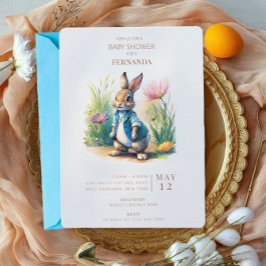Convite para Chá de fraldas Peter Rabbit