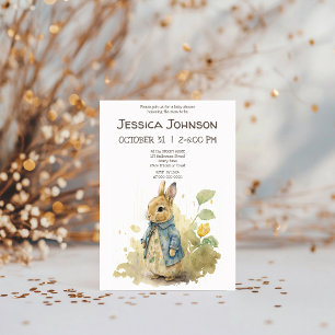 Convite para Chá de fraldas Peter Rabbit