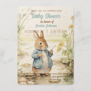 Convite para Chá de fraldas Peter Rabbit