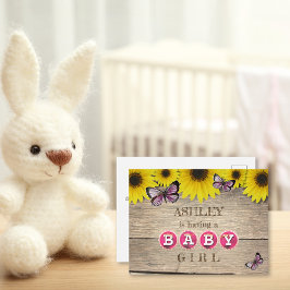 Convite para Chá de fraldas Rosa de Girassol | Rap