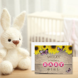 Convite para Chá de fraldas Rosa de Girassol   Rap